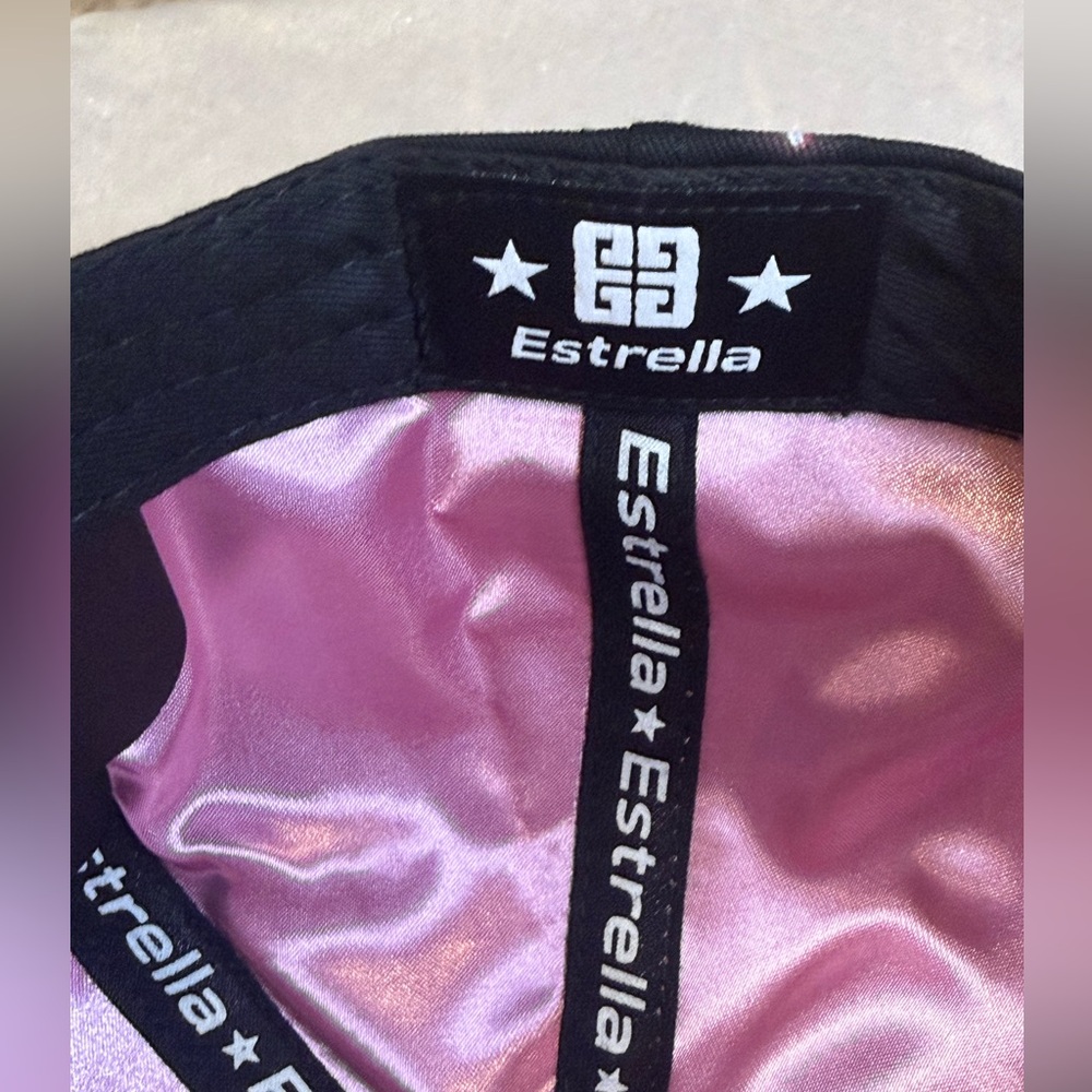 Estrella Rhinestone Snapback Hat Black One Size - Picture 4 of 7